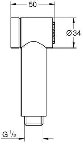 GROHE Rainshower Aqua Handbrause 26839, 1 Strahlart, Metall, Chrom – SpeedClean & LongLife Oberfläche