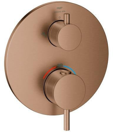 GROHE Atrio Thermostat-Wannenbatterie Fertigmontageset 2-Wege-Umstellung Chrom