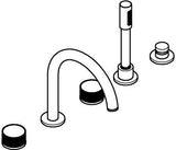 GROHE Atrio Private Collection 5-Loch-Wannenkombination mit Knopfbetätigung in Chrom