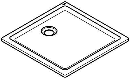 GROHE Universal Duschwanne 1000 x 1000 mm Acryl alpinweiß – flacher Einbau