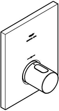 GROHE Grohtherm F Thermostat-Batterie Fertigmontageset – Chrom, SafeStop, hoher Durchfluss