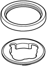 GROHE Rosette 48603 für Waschtischbatterien ohne Zugstange, rund, Chrom