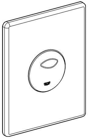 GROHE Skate WC-Betätigungsplatte 42303 Chrom – 2-Mengen- & Start/Stopp-Technik, 156x197 mm