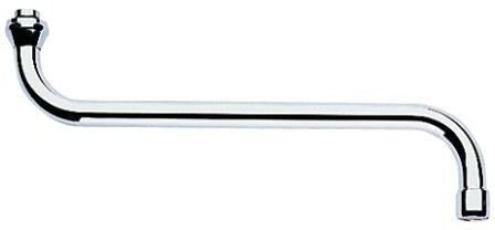 GROHE S-Auslauf 13017: 301 mm Ausladung, 3/4'' Verschraubung, Chrom