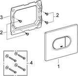 GROHE Arena Cosmopolitan WC-Betätigung 38844 – Pneumatisch, Chrom, 2-Mengen-Technik