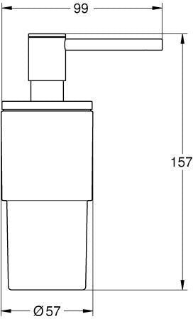 GROHE Seifenspender Allure/Atrio 40886 chrom – 160 ml Glasbehälter mit verchromter Pumpe