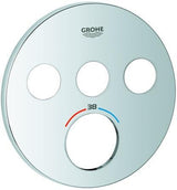 GROHE Rosette 49035 für SmartControl Unterputz-Thermostat rund mit 3 Absperrventilen Chrom
