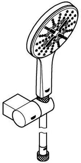 GROHE Rainshower SmartActive 130 Wandhalterset mit 3 Strahlarten, 8,5 l/min, chrom