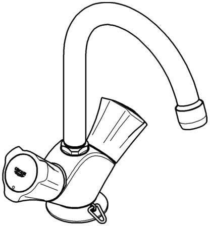GROHE Costa Waschtisch-Einlochbatterie mit schwenkbarem Auslauf und versenkbarer Kette – Chrom