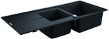 GROHE K400 Kompositspüle 1160x500mm mit Abtropffläche, granit schwarz, reversibel