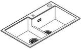 GROHE K500 Kompositspüle 2 Becken 860x500mm granit schwarz – Quartzkomposit, Whisper, FastFixation