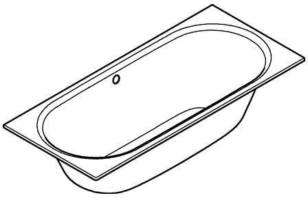 GROHE Einbau-Badewanne Essence 180 x 80 cm alpinweiß Stahlwanne mit Überlauf