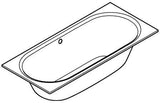 GROHE Einbau-Badewanne Essence 180 x 80 cm alpinweiß Stahlwanne mit Überlauf
