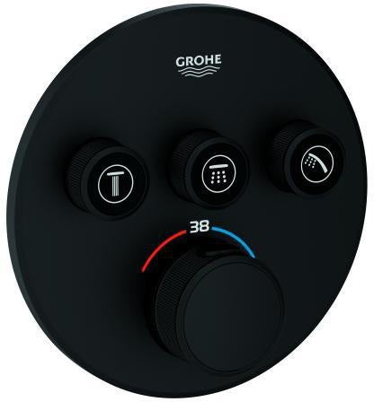 GROHE Grohtherm SmartControl Unterputz-Thermostat 3 Ventile Phantom Black