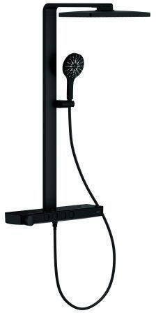 GROHE Rainshower Aqua Pure Duschsystem mit Thermostatbatterie, eckig, 15 l/min, chrom