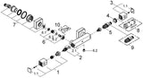 GROHE Grohtherm Cube Thermostat-Brausebatterie eigensicher chrom – Wandmontage