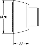 GROHE Rosette 45545 für S-Anschluss 12058/12120 DN15 70mm Chrom – Armaturenrosette mit Gewinde