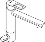 GROHE BauLoop Spültischbatterie mittelhoch mit Absperrventil Chrom – Einhandmischer