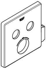 GROHE Rosette 49041 eckig für SmartControl – Chrom, Metall, für Unterputz-Thermostate