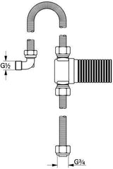 GROHE Talentofill Anschlussgarnitur 3/4" mit UP-Rohrunterbrecher DN20 – Sicherheit nach DIN 1988