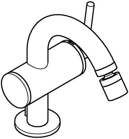 GROHE Atrio Einhand-Bidetbatterie 24364 – Chrom, SilkMove, Kugelgelenk-Mousseur