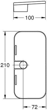 GROHE Seifenschale 48426 für Rainshower SmartActive Brausestangen – Kunststoff-Einsatz, verdeckte Befestigung