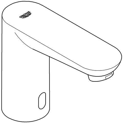 GROHE Euroeco CE Infrarot-Elektronik für Waschtisch, 6 V Batterie, chrom