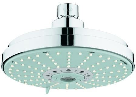 GROHE Rainshower Cosmopolitan 160 Kopfbrause mit 4 Strahlarten – Chrom, 11,5 l/min