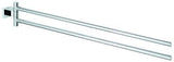 GROHE Essentials Cube Handtuchhalter 2-armig, schwenkbar, 439 mm, Chrom – Wandmontage