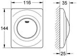 GROHE Surf Urinal-Betätigung 38808 FMS – Manuelle Auslösung, 116 x 144 mm, Chrom
