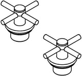 GROHE Kreuzgriff 48406 für Atrio – 2er-Set Chrom mit blau/roter Markierung