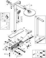 GROHE Rainshower Aqua Pure Duschsystem mit Thermostatbatterie, 360 mm Kopfbrause, Chrom