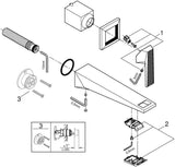 GROHE Allure Brilliant Private Collection 2-Loch-Waschtischbatterie mit Rändelstruktur – Chrom