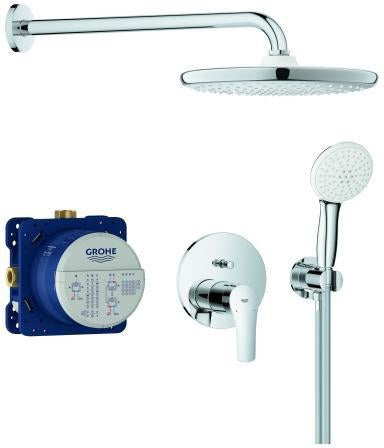 GROHE Eurosmart Professional Duschsystem Unterputz mit Tempesta 250 Kopfbrause und SmartBox chrom