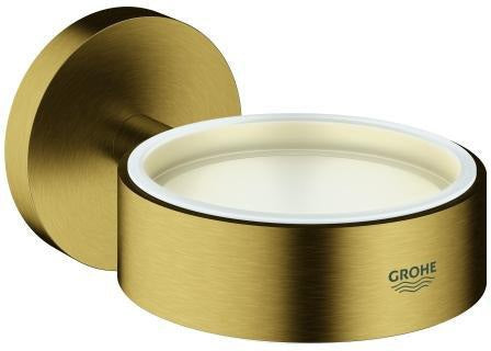 GROHE Essentials Halter für Glas, Seifenschale & Seifenspender – Chrom, Messing, verdeckte Befestigung