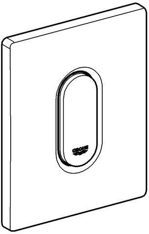 GROHE Arena Cosmopolitan Urinal-Betätigungsplatte 116x144 mm – Manuelle Auslösung, Chrom, LongLife Oberfläche