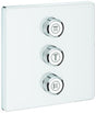 GROHE Grohtherm SmartControl 3-fach Unterputzventil Fertigmontageset eckig moon white