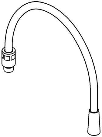 GROHE Brauseschlauch 46871 chrom – Flexibler Schlauch für Spültischbatterien mit konischer Kupplung