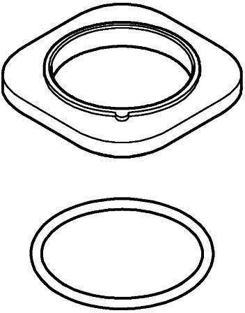 GROHE Rosette 106016 in Chrom – Passgenaue Abdeckung für Armaturen