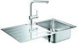 GROHE Spülen-Bundle K500 Edelstahlspüle mit Minta SPT-Batterie chrom – Küchen-Set