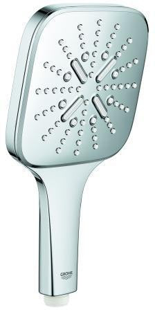 GROHE Rainshower SmartActive 130 Cube Handbrause Chrom mit 3 Strahlarten – 8,5 l/min EcoJoy