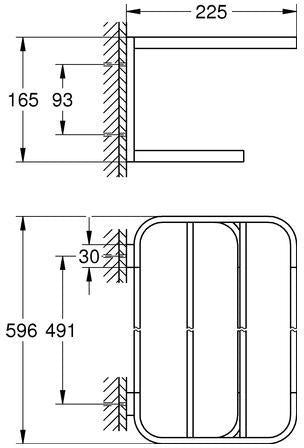 GROHE Selection Multi-Badetuchhalter 596 mm Chrom – 4+2 Stangen, verdeckte Befestigung