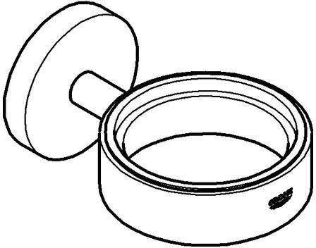 GROHE Essentials Halter für Glas, Seifenschale & Seifenspender – Chrom, Messing, verdeckte Befestigung