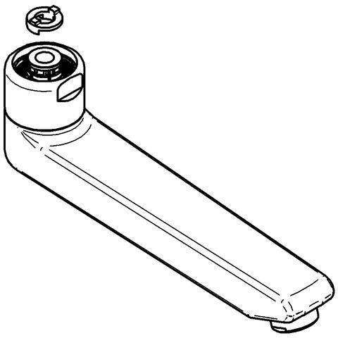 GROHE Gussauslauf 440451 77 mm für Eichelberg Waschtisch-Wandarmaturen in Chrom