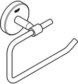GROHE Bau Cosmopolitan WC-Papierhalter 40457 – Verchromter Toilettenpapier-Rollenhalter ohne Deckel