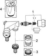 GROHE Waschmaschinen-Doppelventil Eggemann DN15 Einfach Design-Griff chrom