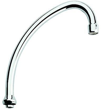 GROHE Rohrauslauf 13070 für Küchen-Standbatterien, Ausladung 185 mm, ohne Anschlag, DN15, Chrom