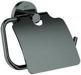 GROHE Essentials WC-Papierhalter mit Deckel – Metall, verchromt, verdeckte Befestigung, Wandmontage