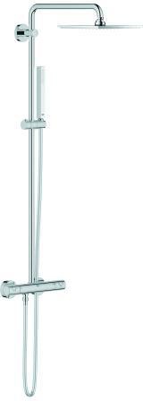 GROHE Euphoria 230 Duschsystem mit Thermostatbatterie – Chrom, Rainshower Allure Kopfbrause