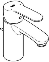 GROHE Eurostyle Cosmopolitan Einhand-Waschtischbatterie Niederdruck Chrom – mit Zugstangen-Ablaufgarnitur